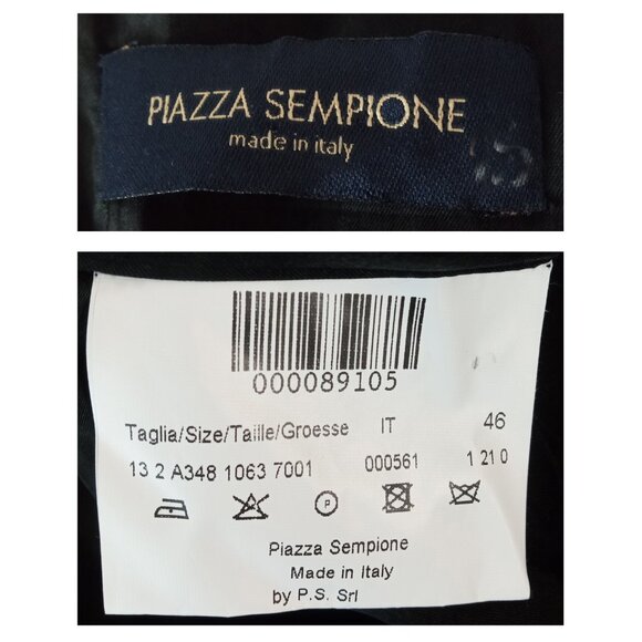 ❌ SOLD ❌ Piazza Sempione Italy Navy Midi Shift Dress Pockets Lined - Picture 6 of 7